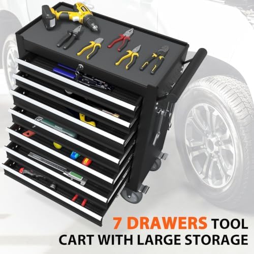 7-drawer rolling tool chest, tool box with 4, package contents