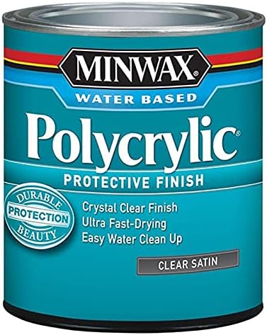 8-Pack of 1 qt Minwax 63333 Polycrylic Clear Water-Based Protective Finish Satin