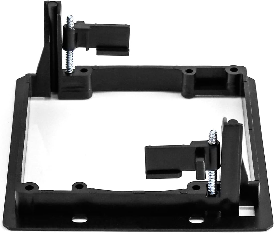 QWORK Low Voltage Mounting Bracket, 10 Pack 2 Gang Dual Gang Drywall Mounting Wall Plate Bracket, Flush Installation of Wall Panels, with Mounting Screws