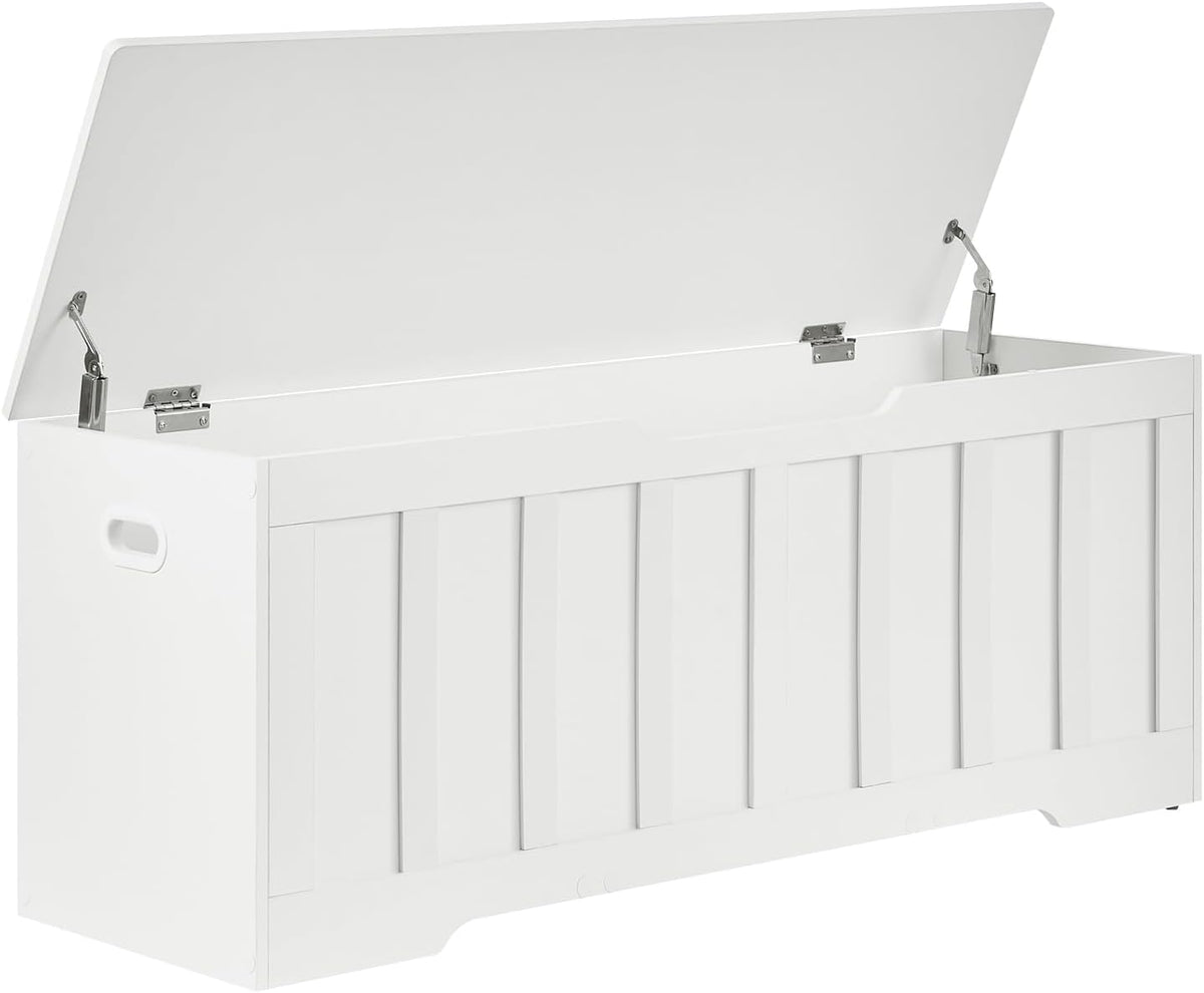 vankiley 47.2" storage chest extra large, storage bench.(white), main product view