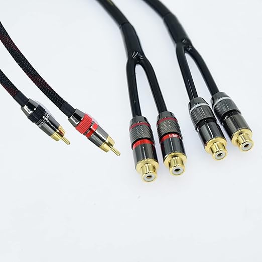 Arklove 18ft Shielded RCA Splitter Subwoofer Stereo Audio Video Cable 1 Male to - Image 3