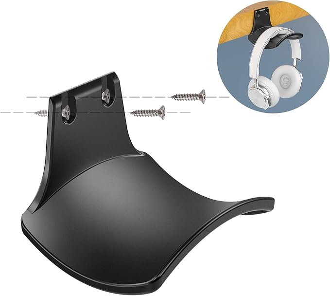 SIROLISA 2-Pack Never Fall Headphone Hooks Hanger Wall Mount, Headset Holder - Image 3