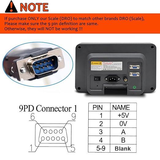 TOAUTO Digital Readout 2 Axis 3 Axis DRO Display Linear Scale 100~1000mm - Image 4