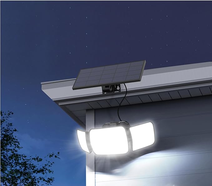 intelamp Solar Flood Lights Outdoor Waterproof, 6000mAh 1200LM Solar Powered - Image 7