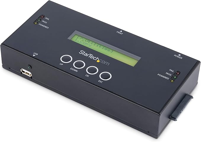 StarTech.com 1:1 Standalone Hard Drive Duplicator and Eraser, SAS/SATA HDD/SSD by StarTech