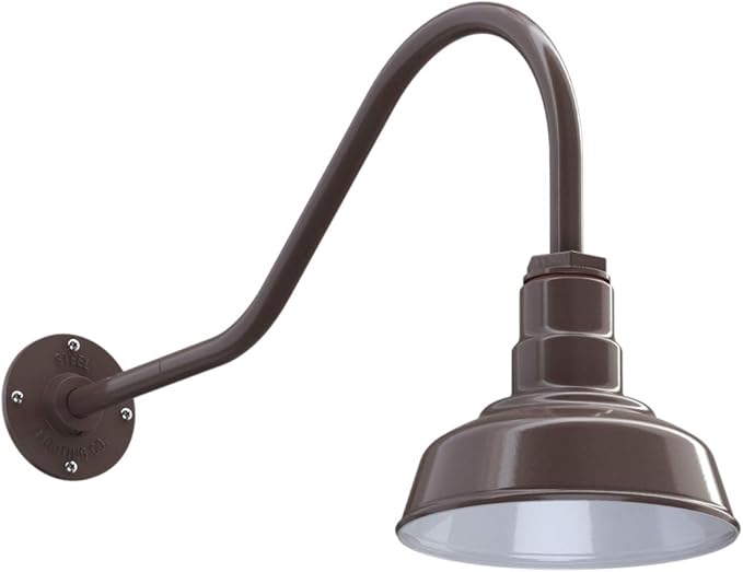 Steel Lighting Co. Hawthorne Barn Light | Outdoor Wall Mounted | 8 inch Dome | by SteelLightingCo