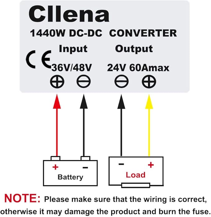 Cllena 36V/48V to 24V DC/DC Buck Converter, Waterproof - Image 7