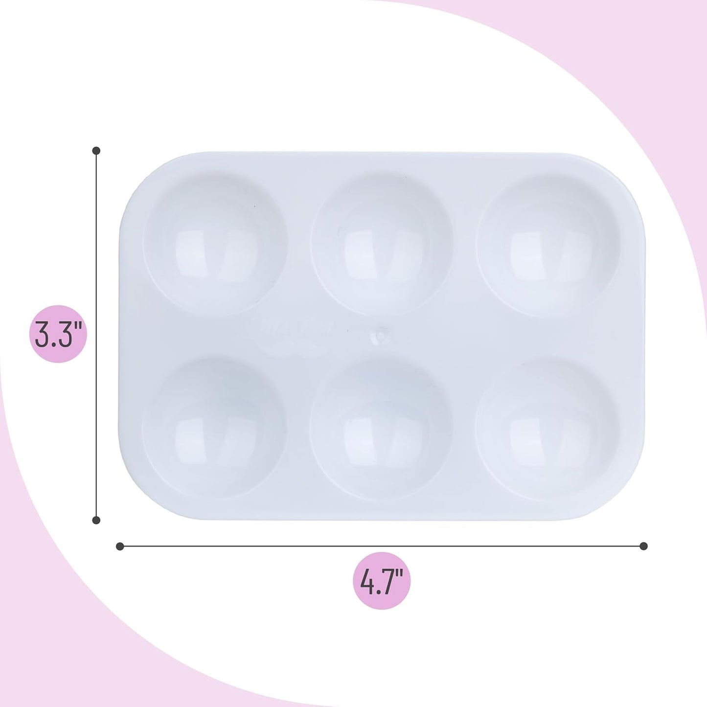 Mr. Pen- Plastic Paint Palette, 30 Pack, 6 Wells | White Rectangular Paint Tray Palette for Painting, DIY Craft