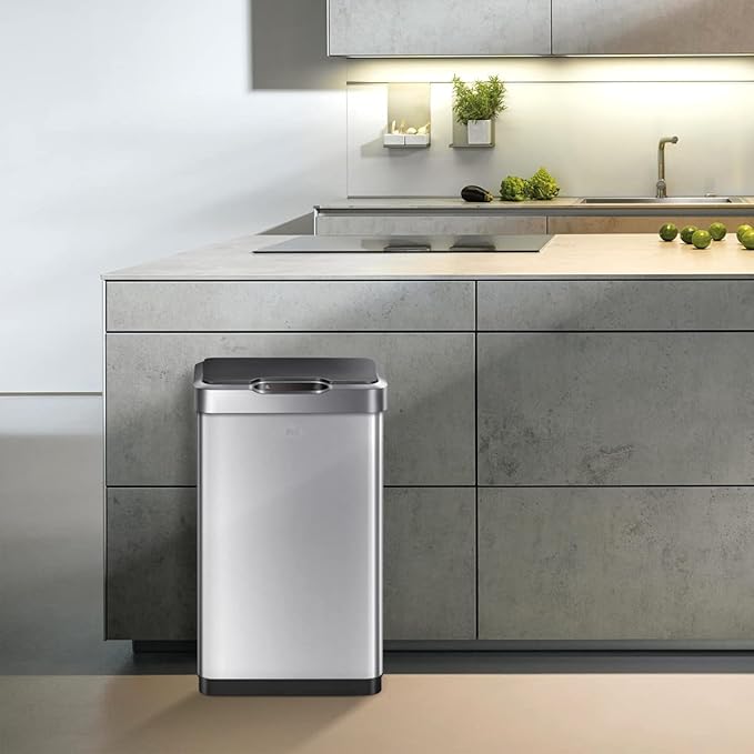 EKO Mirage-T 50 Liter / 13.2 Gallon Touchless Rectangular Motion Sensor Trash - Image 7