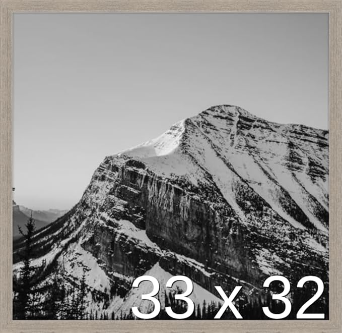 Frame It Easy 33 x 32 Rustic Gray Wood Frame by FrameItEasy