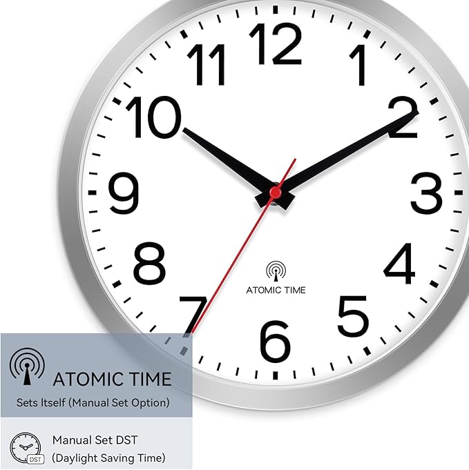 AKCISOT Atomic 10 Inch Wall Clock Analog Clocks - Image 4