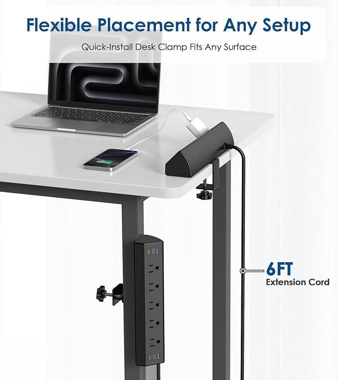 Jgstkcity Desk Clamp Power Strip USB C, 40W Total Fast Charging Station - Image 6