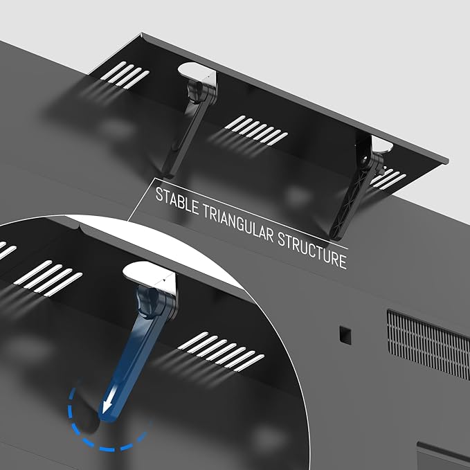 Adjustable Steel TV Top Shelf, Floating TV Stand, Universal Monitor Shelf - Image 4