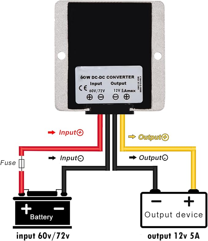MGGi DC to DC Voltage Reducer 60V 72V Step Down to 12V 5A 60W, Waterproof - Image 5