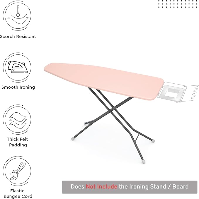Encasa XO Ironing Board Cover and Pad 54"x15" - 4mm Felt Large Iron Board Cover - Image 2