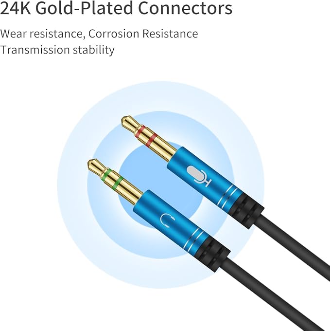 CANFON Headphone Splitter for Computer 3.5mm Female to 2 Dual 3.5mm Male - Image 4