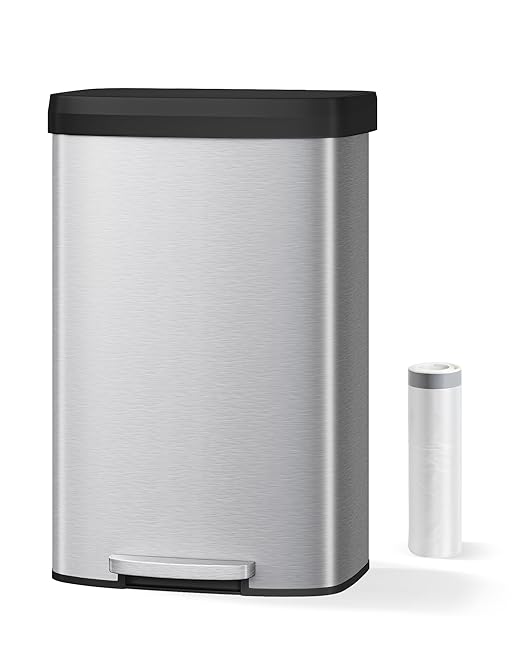 Garvee 21 gal / 80 L Stainless Steel Trash Can - Image 7