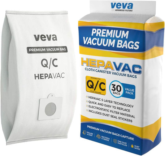 30 Pack Type Q/C 53292 HEPA Vacuum Bags