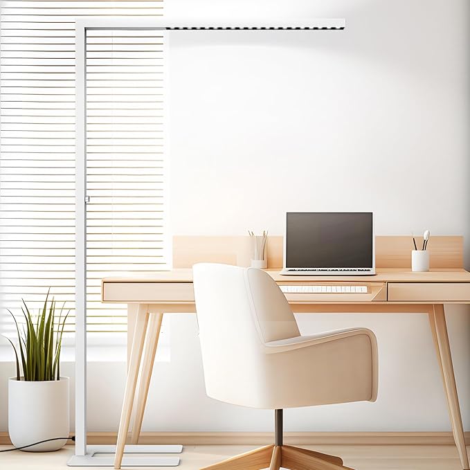 STERREN 77" LED Floor Lamp for Office, 7350LM Dimmable Eye-Care Standing Piano by STERRENLED