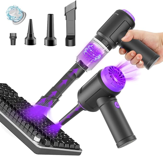 Meudeen 14500 Pa Computer Vacuum Cleaner Mini & 110000RPM Compressed Air Duster by Meudeen