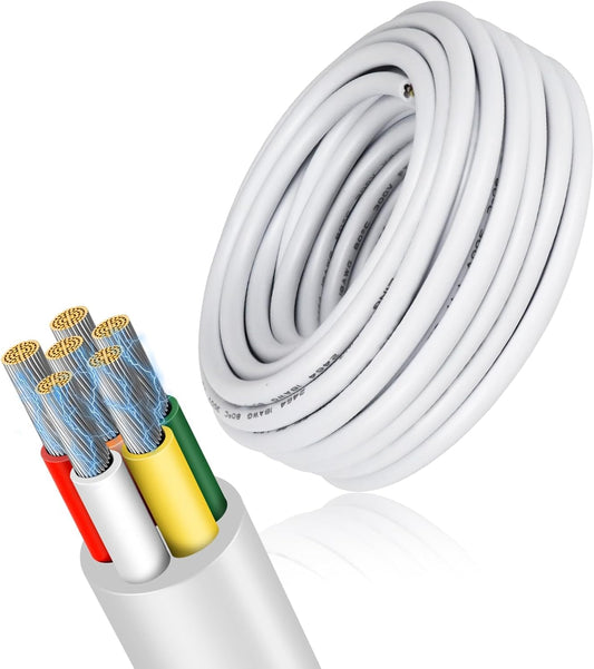 16 Gauge 6 Conductor Electrical Wire, 49.2FT Low Voltage 16/6 Tinned Copper