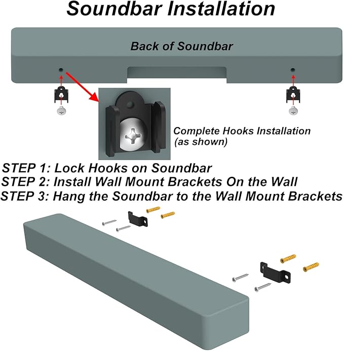 Vdsvksd Wall Mount for Samsung, Roku Speakers - Image 4