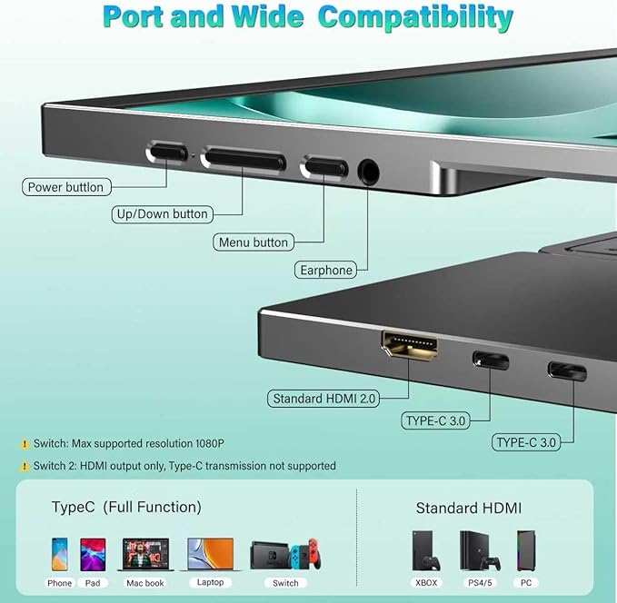 InnoView 16" 2.5K 120Hz Portable Monitor Built-in Speakers and Kickstand & VESA - Image 6