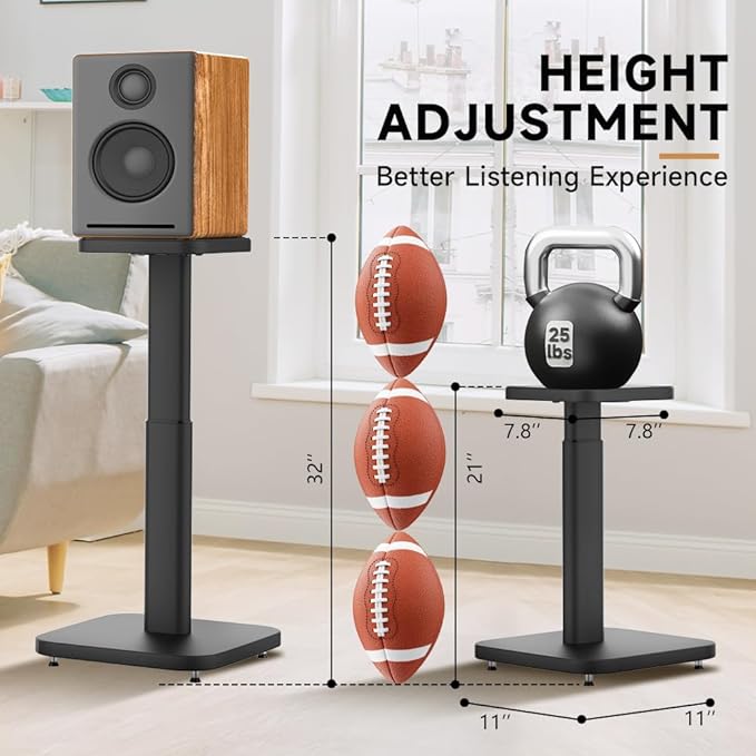 Universal Bookshelf Speaker Stands Pair - Image 2