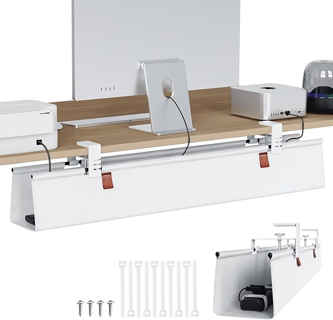Zilink Large Cable Management Under Desk 40" No Drill Desk Cable Management by Zilink