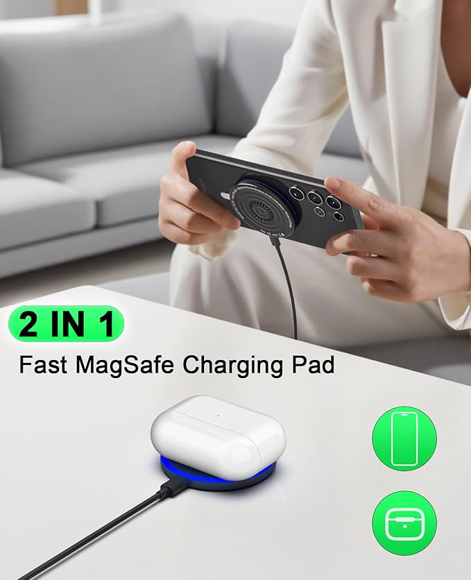 Wireless Charger 2Pack 6FT 15W Samsung Magnetic Wireless Charger Fast Charging - Image 6