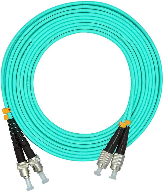 Jeirdus 30Meters 100ft FC to ST Duplex 50/125 10G OM3 Multi-Mode Fiber Optic by Jeirdus
