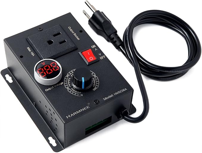 HARMNEE AC Motor Speed Controller 110-120V / 10A Rated / 15A Max, Fan Speed by HARMNEE