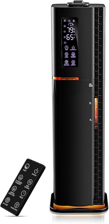 2.64Gal Humidifiers for Bedroom Large Room, Warm and Cool Mist up to 500ft² by letme