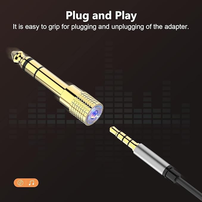 Mizi Male to 3.5mm Female Gold Plated Stereo Audio Jack Adapter - Image 4
