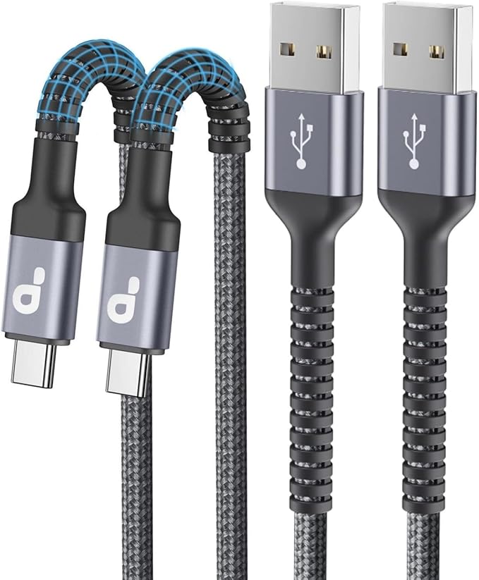USB C Cable 10FT, Type C Cable 3A Fast Charging Upgraded Extra Durable Braided by PRAKIE