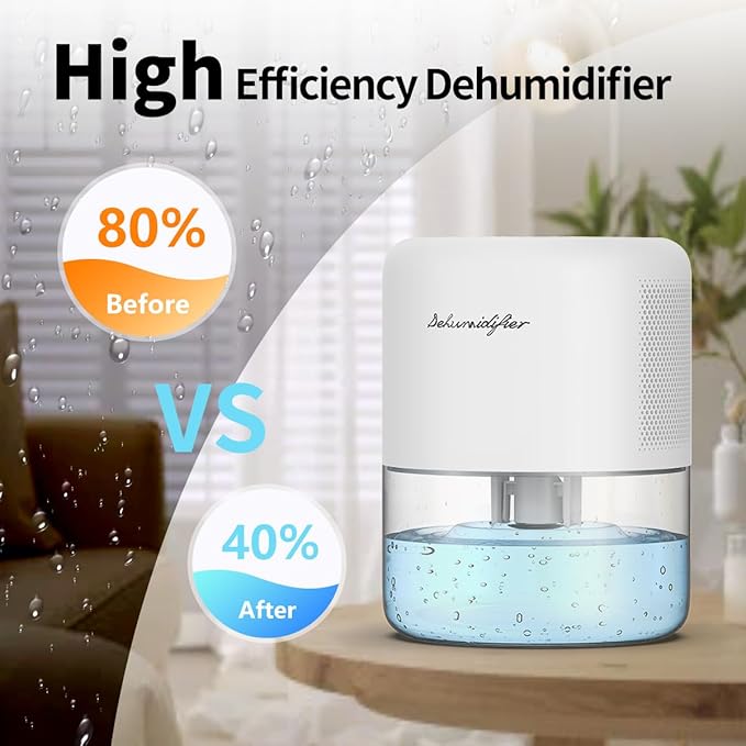 NeedDuck Dehumidifier for Home Small Quiet Dehumidifiers for 44OZ Water Tank - Image 2