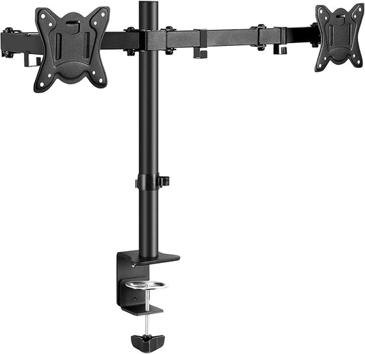 Dual Monitor Desk Mount Easily Set Up，Fully Adjustable Monitor Mount by C-MOUNTS