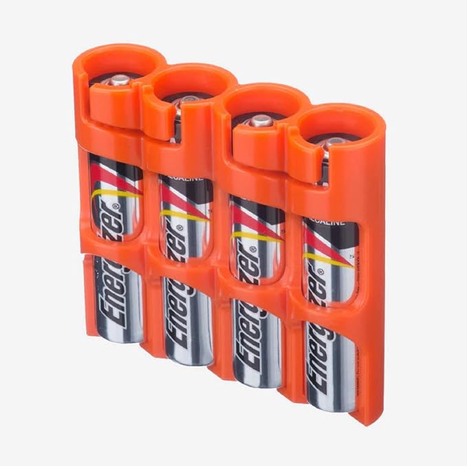 Storacell by Powerpax Slimline AAA Battery Storage Caddy, Holds 4 Batteries by Storacell