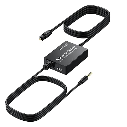 PROZOR 3.5mm to SPDIF Converter Analog to Digital Audio Cable ADC Adapter - Image 4