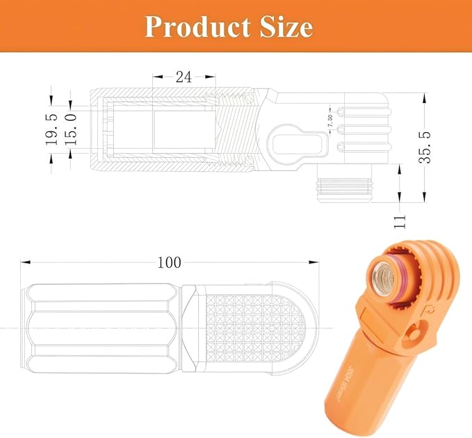 1 Set Battery Energy Storage Connector 350A 95mm² High Current HV Connectors - Image 6