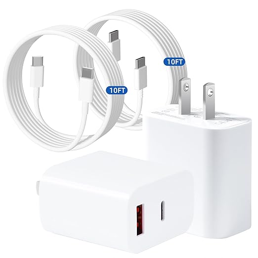 USB C Charger Block for iPhone 17 16, 40W Dual Port A/C Phone Chargers by WILLTOP