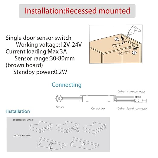 VST Motion Sensor Light Switch, IR Sensor Switch Door Activated Light Switch - Image 5