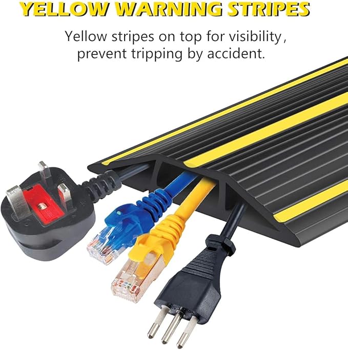 6.5Ft Cord Covers for Wires on Floor, 3-Channel Floor Cord Cover - Image 5