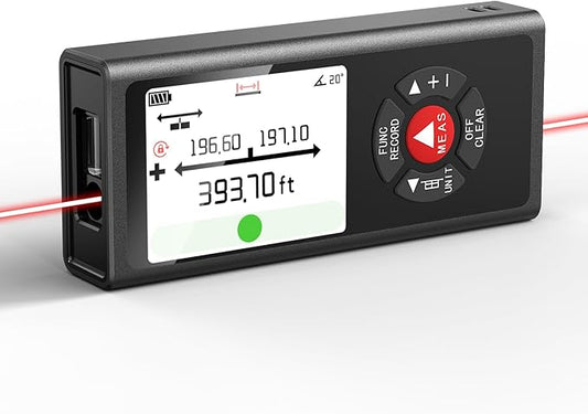 Dual Bilateral Laser Distance Measuring Tool Sturdy Aluminum Casing Laser Tape by COROLLATA