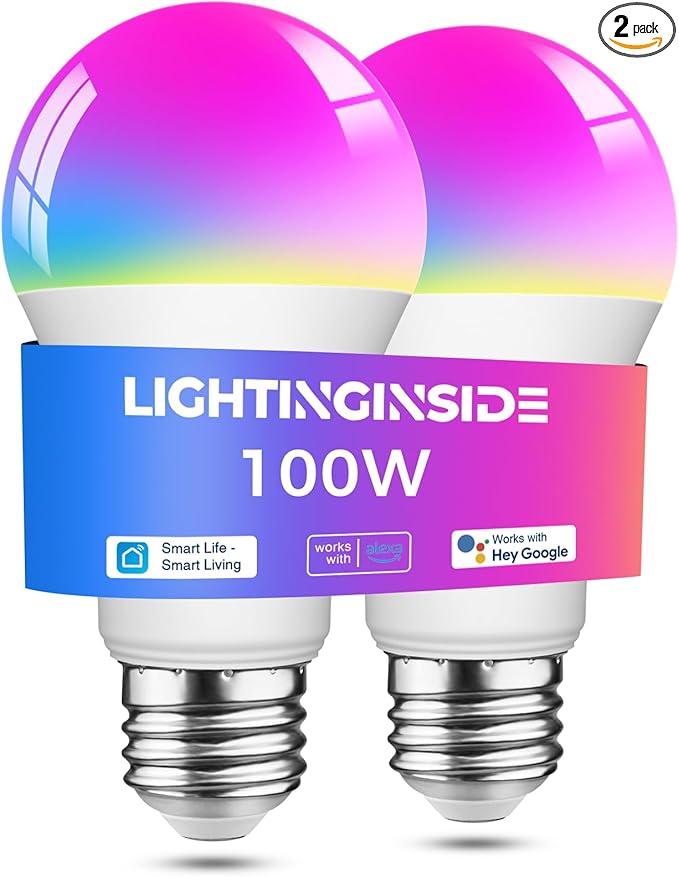 Lightinginside Smart Light Bulbs 100W Equivalent, Works by Lightinginside