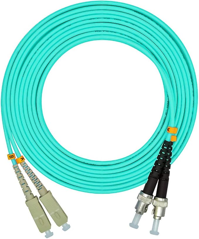 Jeirdus 20Meters 65ft SC to ST Duplex 50/125 10G OM3 Multi-Mode Fiber Optic by Jeirdus