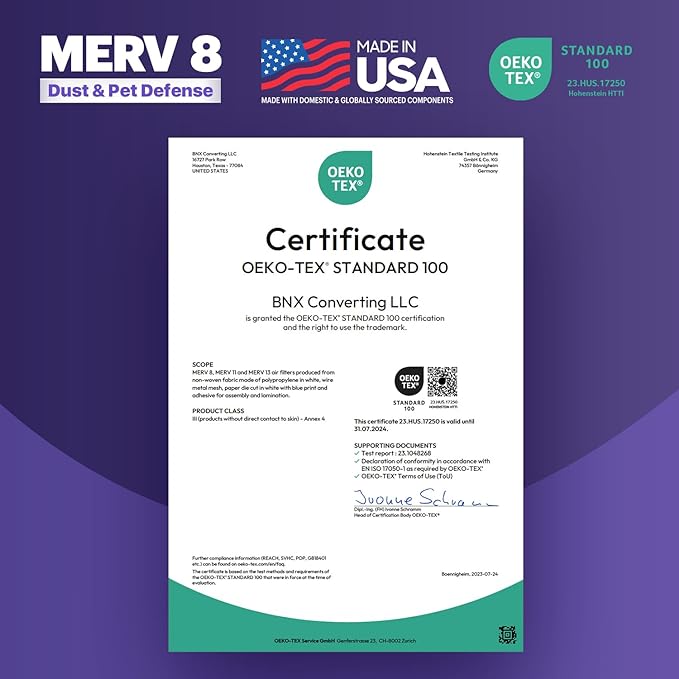 BNX TruFilter 16x16x1 Air Filter MERV 8 - Image 6