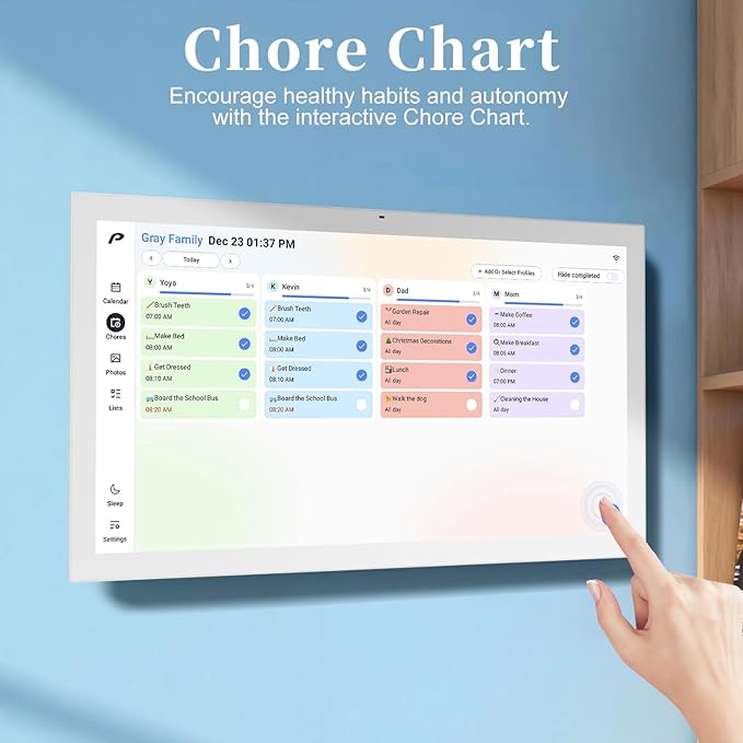 Digital Calendar, 21.5 inch Wall Planner & Chore Chart, FULL HD Interactive - Image 3