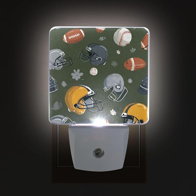 Pigsaly Led Night Light Football Helmets Balls Baseball Night Light Plug in - Image 4
