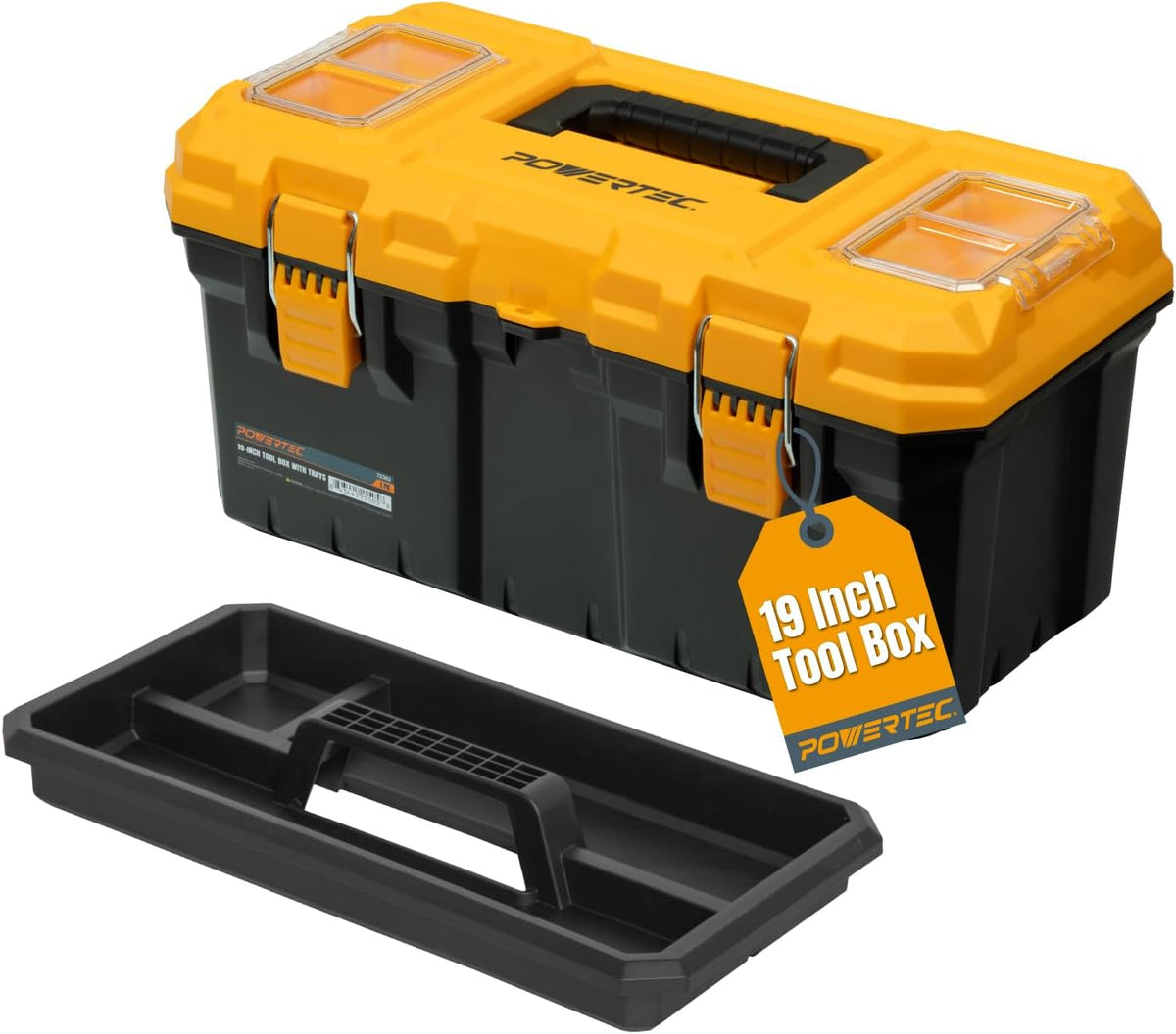 powertec 19-inch tool box with trays - lockable, main product view